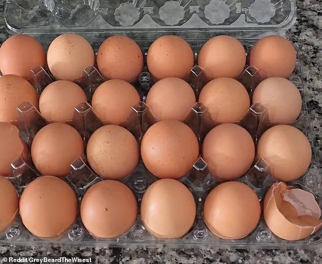 Husbands fury after discovering wifes infuriating egg habit - and hes not alone Divorce is imminent As the camera moved from egg to egg viewers watched him crack shell after shell only to be met with nothing inside