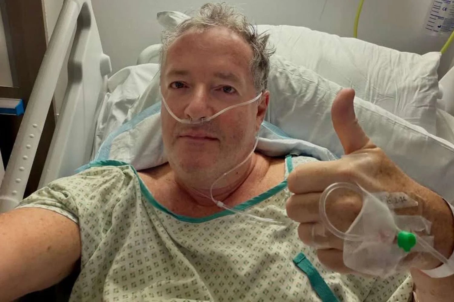 Piers Morgan Breaks Hip After He Tripped on a Small Step Shares Hospital Bed Selfie Piers Morgan Breaks Hip After He Tripped on a Small Step Shares Hospital Bed Selfie